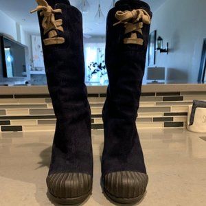 Blue Suede Fendi Boots